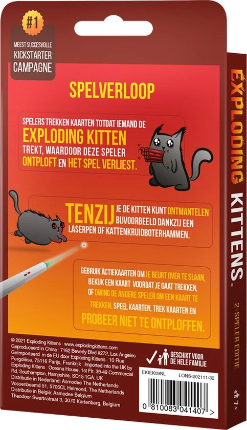 Exploding Kittens Voor 2 Spelers 4 Exploding Kittens Voor 2 Spelers - Afbeelding 4