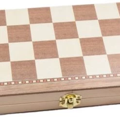 Merkloos Schaakbord | Dambord | Backgammon | 39 X 39 Cm | Schaakspel | Schaakset | Schaken | Dammen | Met Schaakstukken | 3-in-1 Bordspel | Chess | Hout | Opklapbaar -Bordspellen Verkoopwinkel 550x275 13