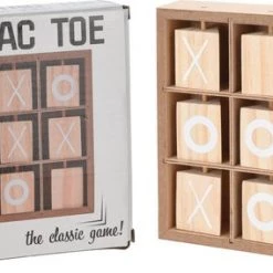 Merkloos Boter-Kaas-Eieren Spel Hout