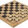 Merkloos Houten Damspel Met Damstukken En Bord 28 X 28 Cm - Denkspellen - Dammen