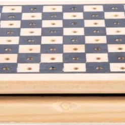 Longfield POCKET CHESS RUBBER WOOD 12 X 12 CM - KING 21 MM -Bordspellen Verkoopwinkel 550x295 8