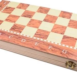 Shagam 3-in-1 Bordspel - 48 Cm - Schaakbord - Dambord - Backgammon - Schaakspel - Schaakset - Schaken - Dammen - Met Schaakstukken - Chess - Hout - Opklapbaar -Bordspellen Verkoopwinkel 550x306 8