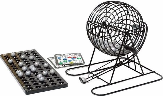 Decopatent® Bingo Spel - Bingomolen - Bingoballen - Bingo Kaarten - Fiches - Spelbord - Bingo Molen - Metaal - Lotto Kinderspel 3 Decopatent® Bingo Spel - Bingomolen - Bingoballen - Bingo Kaarten - Fiches - Spelbord - Bingo Molen - Metaal - Lotto Kinderspel - Afbeelding 3