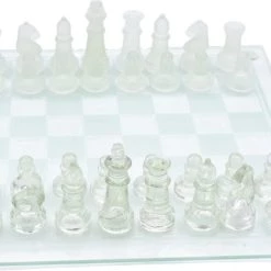 Merkloos Glazen Schaakbord | Schaakset | 25 X 25 Cm | Schaakspel | Met Schaakstukken | Schaakbord Glas -Bordspellen Verkoopwinkel 550x350 4