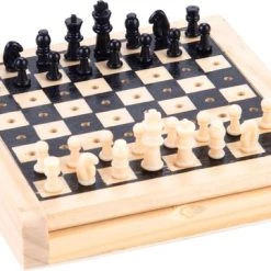 Longfield POCKET CHESS RUBBER WOOD 12 X 12 CM - KING 21 MM -Bordspellen Verkoopwinkel 550x361 14