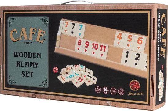 Star Rummikub - Rummy - Okey - Hout/Wood 5 Star Rummikub - Rummy - Okey - Hout/Wood - Afbeelding 5