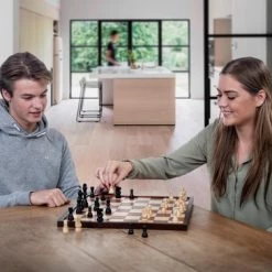 Longfield Schaak/dambord Ingelegd. Afm. 47 X 47 Cm. Verpakt In Shrink -Bordspellen Verkoopwinkel 550x365 24