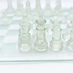 Merkloos Glazen Schaakbord | Schaakset | 25 X 25 Cm | Schaakspel | Met Schaakstukken | Schaakbord Glas -Bordspellen Verkoopwinkel 550x367 19