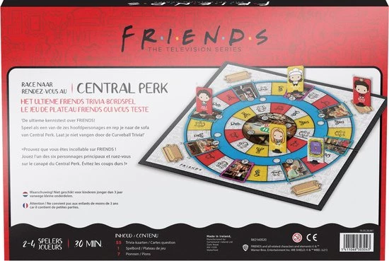 Warner Bros. Entertainment Friends - Race Naar Central Perk - Friends Tv Serie - Trivia - Bordspel - Familiespel 7 Warner Bros. Entertainment Friends - Race Naar Central Perk - Friends Tv Serie - Trivia - Bordspel - Familiespel - Afbeelding 7
