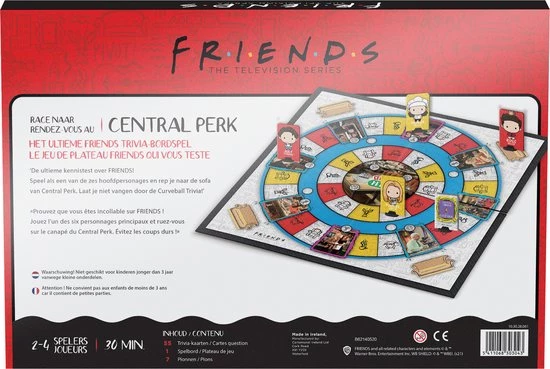 Warner Bros. Entertainment Friends - Race Naar Central Perk - Friends Tv Serie - Trivia - Bordspel - Familiespel 10 Warner Bros. Entertainment Friends - Race Naar Central Perk - Friends Tv Serie - Trivia - Bordspel - Familiespel - Afbeelding 10