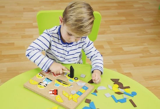 Lena Kinderspel Hamertje Tik Kurk/hout/metaal 64-delig 3 Lena Kinderspel Hamertje Tik Kurk/hout/metaal 64-delig - Afbeelding 3