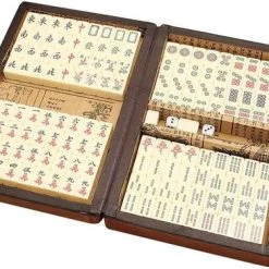 WILLSTORE Mahjong - Gezelschapsspel - Koffer - Chinees - 144 Tegels - 28cmx19cmx4cm -Bordspellen Verkoopwinkel 550x376 7