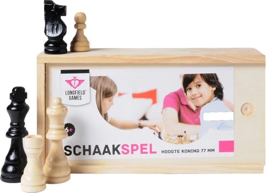 Longfield Darts Schaakstukken In Kistje Koning 77mm - Essenhout 5 Longfield Darts Schaakstukken In Kistje Koning 77mm - Essenhout - Afbeelding 5