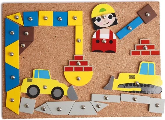 Lena Kinderspel Hamertje Tik Kurk/hout/metaal 64-delig 2 Lena Kinderspel Hamertje Tik Kurk/hout/metaal 64-delig - Afbeelding 2