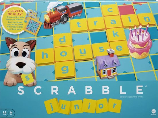 Scrabble Junior - Mattel Games - Kinderspel - Nederlandstalig 1 Scrabble Junior - Mattel Games - Kinderspel - Nederlandstalig