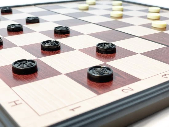 Magnetisch Schaak- En Dambord - Schaakstukken En Damstukken - Schaakspel - Damspel - Chess Set - Schaken - Dammen - Hout - Opklapbaar 6 Magnetisch Schaak- En Dambord - Schaakstukken En Damstukken - Schaakspel - Damspel - Chess Set - Schaken - Dammen - Hout - Opklapbaar - Afbeelding 6