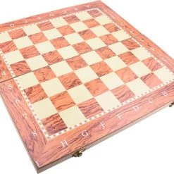 Shagam 3-in-1 Bordspel - 48 Cm - Schaakbord - Dambord - Backgammon - Schaakspel - Schaakset - Schaken - Dammen - Met Schaakstukken - Chess - Hout - Opklapbaar -Bordspellen Verkoopwinkel 550x416 16