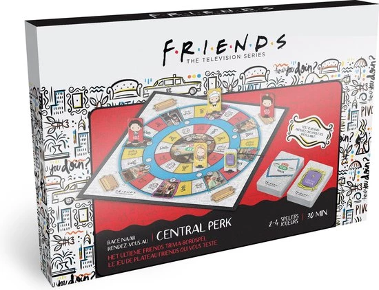 Warner Bros. Entertainment Friends - Race Naar Central Perk - Friends Tv Serie - Trivia - Bordspel - Familiespel 2 Warner Bros. Entertainment Friends - Race Naar Central Perk - Friends Tv Serie - Trivia - Bordspel - Familiespel - Afbeelding 2