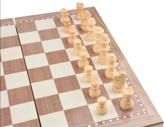 Merkloos Schaakbord | Dambord | Backgammon | 29 X 29 Cm | Schaakspel | Schaakset | Schaken | Dammen | Met Schaakstukken | 3-in-1 Bordspel | Chess | Hout | Opklapbaar 8 Merkloos Schaakbord | Dambord | Backgammon | 29 X 29 Cm | Schaakspel | Schaakset | Schaken | Dammen | Met Schaakstukken | 3-in-1 Bordspel | Chess | Hout | Opklapbaar - Afbeelding 8