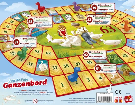 Goliath Ganzenbord - Bordspel 3 Goliath Ganzenbord - Bordspel - Afbeelding 3
