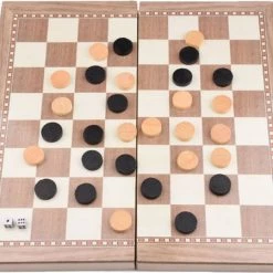 Merkloos Schaakbord | Dambord | Backgammon | 39 X 39 Cm | Schaakspel | Schaakset | Schaken | Dammen | Met Schaakstukken | 3-in-1 Bordspel | Chess | Hout | Opklapbaar -Bordspellen Verkoopwinkel 550x450 10