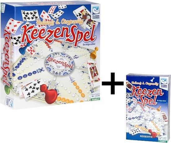 Clown Games Keezenspel / Keezen - Bordspel En Reiseditie - Bundelpakket - Voordeelpakket 1 Clown Games Keezenspel / Keezen - Bordspel En Reiseditie - Bundelpakket - Voordeelpakket