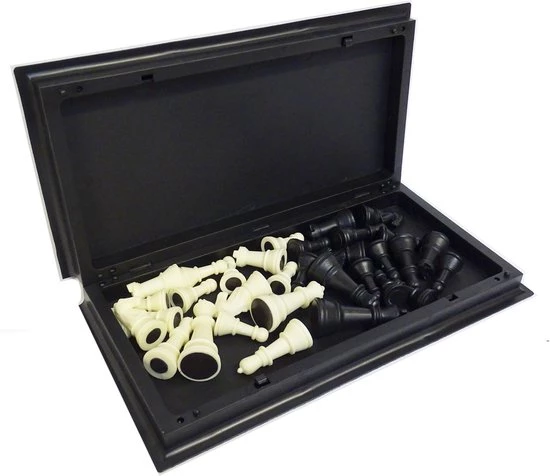 Magnetisch Schaak- En Dambord - Schaakstukken En Damstukken - Schaakspel - Damspel - Chess Set - Schaken - Dammen - Hout - Opklapbaar 7 Magnetisch Schaak- En Dambord - Schaakstukken En Damstukken - Schaakspel - Damspel - Chess Set - Schaken - Dammen - Hout - Opklapbaar - Afbeelding 7