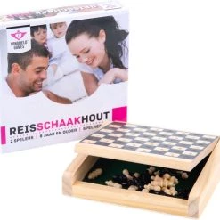 Longfield POCKET CHESS RUBBER WOOD 12 X 12 CM - KING 21 MM -Bordspellen Verkoopwinkel 550x493 6