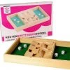 Longfield Games Shut The Box Bordspel, 2 Spelers, Inclusief 4 Houten Dobbelstenen. Afm. 34 X 24 X 4 Cm