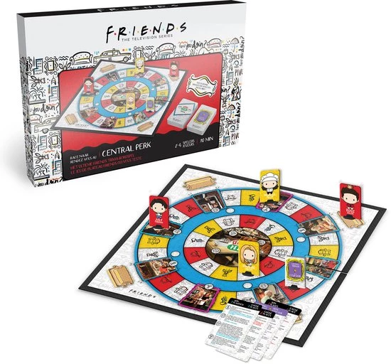 Warner Bros. Entertainment Friends - Race Naar Central Perk - Friends Tv Serie - Trivia - Bordspel - Familiespel 4 Warner Bros. Entertainment Friends - Race Naar Central Perk - Friends Tv Serie - Trivia - Bordspel - Familiespel - Afbeelding 4