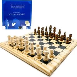 In Round Schaakbord Met Schaakstukken – Hout Schaakspel Voor Volwassenen