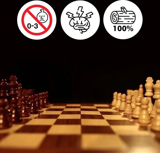 In Round Houten Schaakbord Met Schaakstukken Luxe Schaakspel Hout 5 In Round Houten Schaakbord Met Schaakstukken Luxe Schaakspel Hout - Afbeelding 5