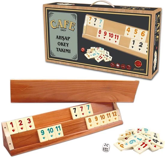 Star Rummikub - Rummy - Okey - Hout/Wood 1 Star Rummikub - Rummy - Okey - Hout/Wood