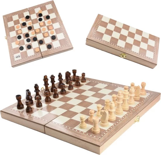 Merkloos Schaakbord | Dambord | Backgammon | 29 X 29 Cm | Schaakspel | Schaakset | Schaken | Dammen | Met Schaakstukken | 3-in-1 Bordspel | Chess | Hout | Opklapbaar 1 Merkloos Schaakbord | Dambord | Backgammon | 29 X 29 Cm | Schaakspel | Schaakset | Schaken | Dammen | Met Schaakstukken | 3-in-1 Bordspel | Chess | Hout | Opklapbaar