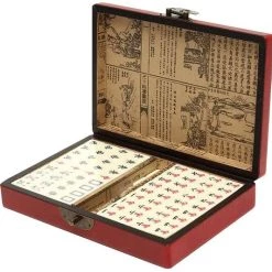 WILLSTORE Mahjong - Gezelschapsspel - Koffer - Chinees - 144 Tegels - 28cmx19cmx4cm -Bordspellen Verkoopwinkel 550x533 12
