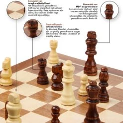 Sincer Schaakbord Met Staunton Schaakstukken 2 EXTRA Koninginnen Inclusief E-book Met Schaakregels - Houten Handgemaakte Schaakset/Schaakspel Voor Volwassenen GROOT FORMAAT Van 38x38cm -Bordspellen Verkoopwinkel 550x534 12