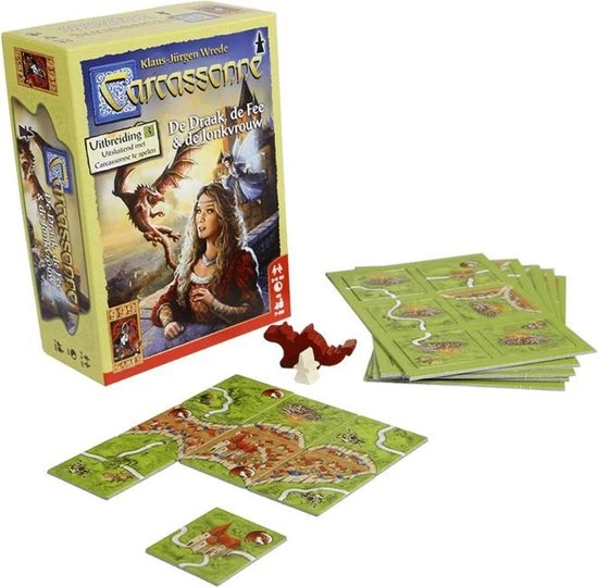 999 Games Carcassonne: De Draak, De Fee En De Jonkvrouw Uitbreiding Bordspel 4 999 Games Carcassonne: De Draak, De Fee En De Jonkvrouw Uitbreiding Bordspel - Afbeelding 4