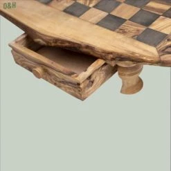 Schaakset Olijfolie & Honing Met Laden - Schaakspel - Schaakstukken - Schaakbord - Schaken - Bordspel - Handgemaakt - Hout - Zwart - Volwassenen & Kinderen - 35 X 35 X 8,5 Cm -Bordspellen Verkoopwinkel 550x549 24