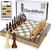 CheckMate® XL GrandMaster Series – Gratis Ebook – Schaakspel – Schaakbord Met Staunton Schaakstukken – Magnetisch – Schaakspellen – Schaakspel Volwassenen Hout – Schaakborden – Schaakborden Volwassenen – Schaakset – Schaken – Schaak – Chess Set