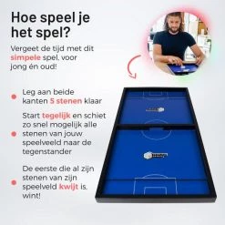 Triple J Games TripleJ - Slingpuck - Hockeyshots - Slingshot - Tafelhockey - Sjoelen - Drankspel - Speedshuffle - Slingershot - Bordspel - Zwart/Blauw -Bordspellen Verkoopwinkel 550x550 395