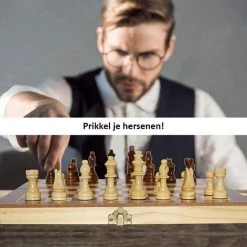 Merkloos Luxe Schaakbord Met Schaakstukken - Schaakset - Schaakspel - Magnetisch - Opklapbaar - 29 X 29 Cm -Bordspellen Verkoopwinkel 550x550 399
