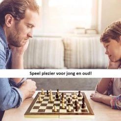 Merkloos Luxe Schaakbord Met Schaakstukken - Schaakset - Schaakspel - Magnetisch - Opklapbaar - 29 X 29 Cm -Bordspellen Verkoopwinkel 550x550 400