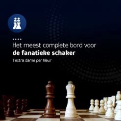 Fortecom Premium Schaakbord Met Co Rdinaten - 2 Extra Dames - 100% Houten Schaakset - 38 Cm - Magnetisch - Inclusief Schaakstukken - Chess Set Schaakborden Schaken Schaak Schaakspellen -Bordspellen Verkoopwinkel 550x550 403