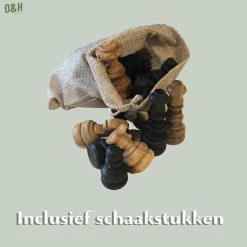 Schaakset Olijfolie & Honing Met Laden - Schaakspel - Schaakstukken - Schaakbord - Schaken - Bordspel - Handgemaakt - Hout - Zwart - Volwassenen & Kinderen - 35 X 35 X 8,5 Cm -Bordspellen Verkoopwinkel 550x550 724