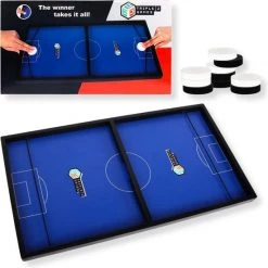 Triple J Games TripleJ - Slingpuck - Hockeyshots - Slingshot - Tafelhockey - Sjoelen - Drankspel - Speedshuffle - Slingershot - Bordspel - Zwart/Blauw -Bordspellen Verkoopwinkel 550x551 7