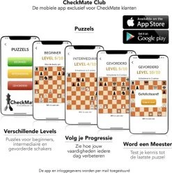 CheckMate IM Series 3-in-1 Schaakbord, Damspel & Backgammon – Schaakbord Met Schaakstukken – Schaakset – Hout – Dambord Met Damstenen – Damset – Backgammon – Backgammon Koffer -Bordspellen Verkoopwinkel 550x552 7