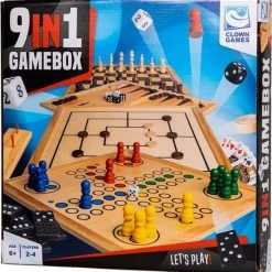 Clown Games 9-In-1 Spellendoos Hout -Bordspellen Verkoopwinkel 550x567 13