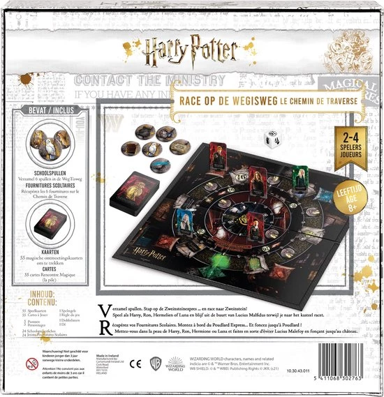 Wizarding World Of Harry Potter Harry Potter - Diagon Alley Dash - Race Op De Wegisweg - Bordspel - Gezelsschapsspel 3 Wizarding World Of Harry Potter Harry Potter - Diagon Alley Dash - Race Op De Wegisweg - Bordspel - Gezelsschapsspel - Afbeelding 3