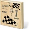 Happyshopper 4 Spellen In 1 Domino Mikado Dammen Schaken Houten Doos Kinderen Volwassenen