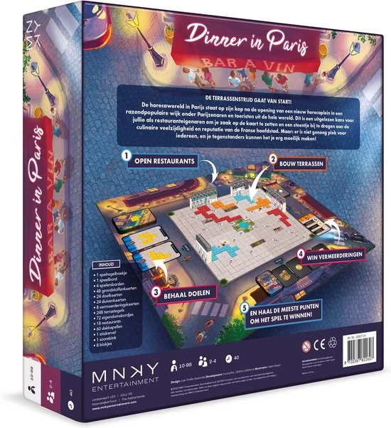 MNKY Entertainment Dinner In Paris - Bordspel 3 MNKY Entertainment Dinner In Paris - Bordspel - Afbeelding 3